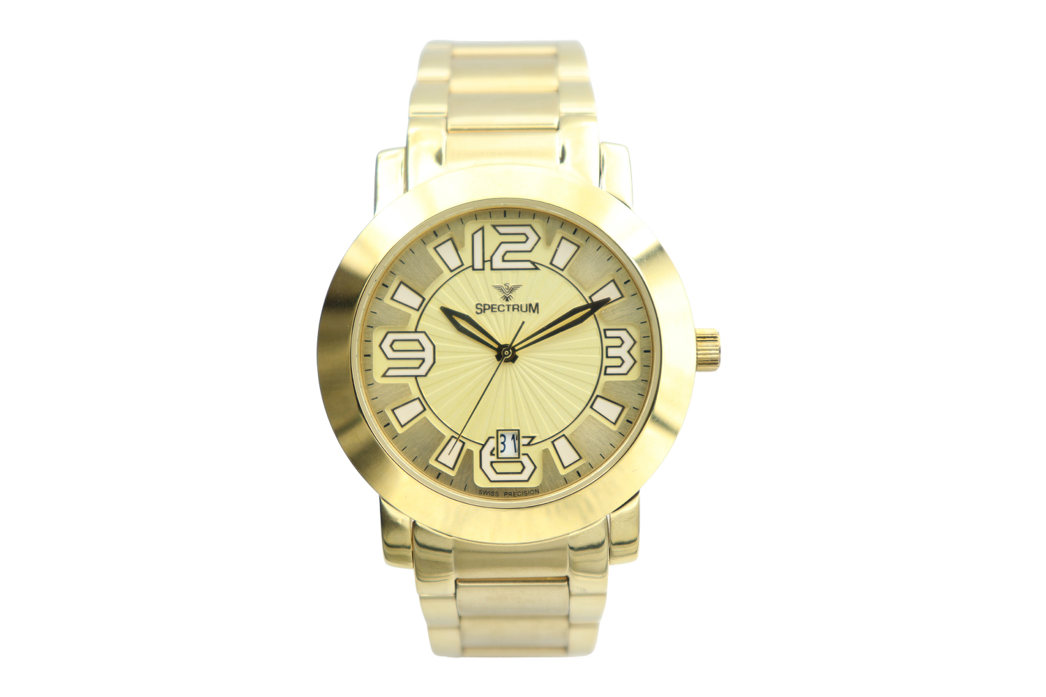 SSSalon様 Stainless Steel Men's Gold Watch - S12500M-1 — Spectrum